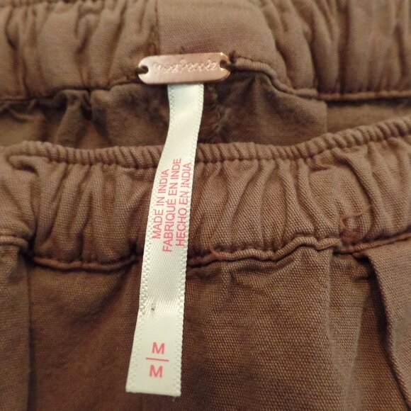 Free People To The Sky NWOT Parachute Pants COCOA Baggy Oversized Boho Medium - Picture 9 of 9